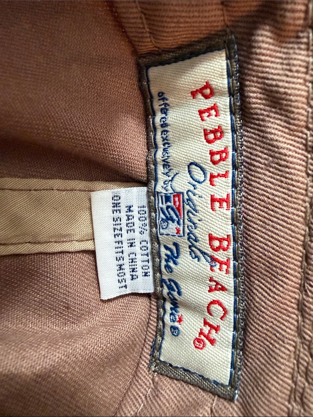 Vintage Pebble Beach Rust Brown Embroidered Logo Baseball Cap - Picture 5 of 6